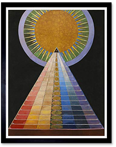 Wee Blue Coo Painting Hilma Af Klint 1907 Altarpiece No 1 Group Art Print Framed Poster Wall Decor 12x16 inch