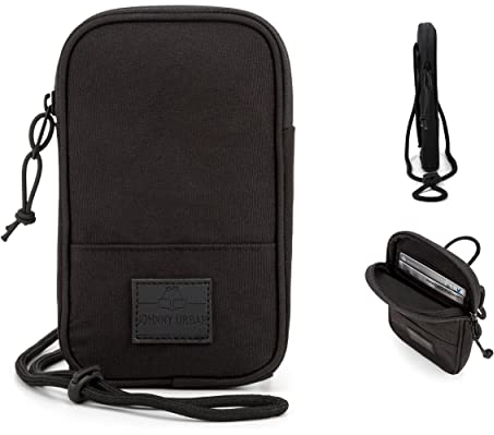 Johnny Urban Umhängetasche Herren & Damen Schwarz - Josh - Kleine Handytasche für Festival, Konzert & Urlaub - Handy Tasche Klein & Flach - Wasserabweisend