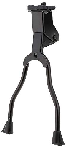 VOANZO Supporto per Bicicletta MTB a Doppia Gamba Supporto per Bicicletta Supporto per parcheggio Supporto per Mountain Bike Cavalletto Laterale Poggiapiedi Nero