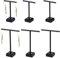 FINGERINSPIRE 6 Acryl Ohrringe Ständer Halter T-Form mit Löchern Ohrstecker Display Rack Schmuck Organizer Ohrring Einzelhandel Display (Schwarze quadratische Basis 2 Höhen: 9,5cm und 11,5cm)