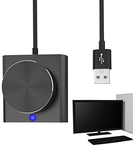 Media Controller Build Quality USB PC Volume Control Knob Plug and Mute Button Support USB Volume Control Spin Button Multimedia Ith -Click Mute Function e 3 modalità Volume