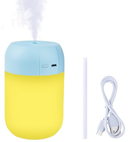 Vicloon Mini Air Humidifier, USB Luftbefeuchter Mini 300ML mit Nachtlichtfunktion, H2O Diffuser 2 Sprühmodi automatische Abschaltung Leise Humidifier Diffuser(Blau)