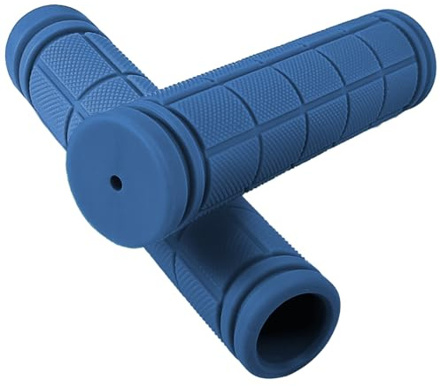 pangdapengpeng Lot de 2 Poignées de Vélo, Poignées de Guidon de Vélo 22mm, Poignée VTT Ergonomiques en Caoutchouc aux VTT, Scooters (Bleu)