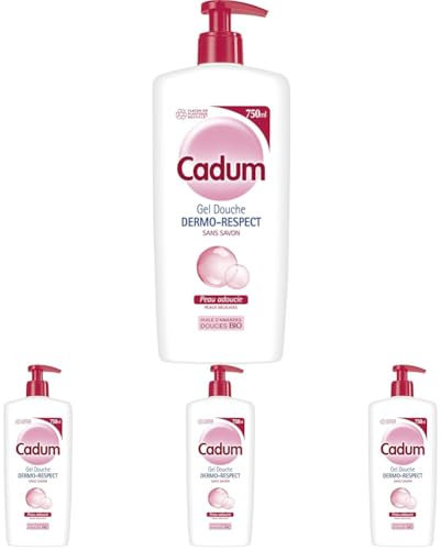 Cadum Dch&Bain Sans Savon 750ml, Le flacon de 750ml (Lot de 4)