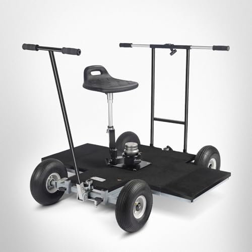 PROAIM Carrello per videocamera Quad Prime per videomaker e registi. Carico utile fino a 250 kg. Distanza centrale della pista compatibile: 62,2 cm. Include adattatore Euro/Elemac (DL-QDPF-01)