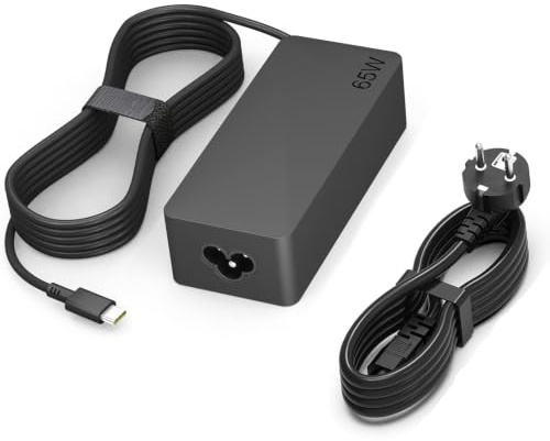 Eansiya Cargador Portátil 65W USB C Compatible con Lenovo ThinkPad T14, T16 1, 2 Gen, X1,Yoga L13 7i,C740,C940,T480,T490 P52s Chromebook 2 Gén Tipo C Adaptador