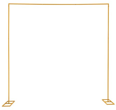 3 x 3 m arco de boda de metal | Jardín Boda Arco Fondo Marco Cuadrado Flor Globo Rack Decoración para Bodas Quinceañeras Fiesta Eventos Decoración