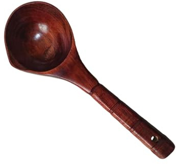 Ronyme Louche de sauna, élégante, simple et facile à utiliser, avec un long manche, cuillère polyvalente pour le bain, la douche, le spa, le jardinage à