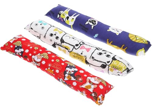 DOITOOL Lot de 3 Jouets à L’Herbe à Chat pour Chaton Coussins à Mâcher Légers et Résistants Remplis D’Herbe à Chat Naturelle pour Stimuler Le Jeu et L’Activité en Intérieur