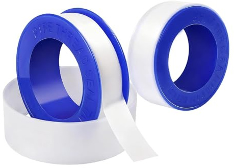 TUOTDE 2 Rolls PTFE Pipe Slealant Teflon Seal Tape Plumbers Tape, Waterproof Plumbing Tape, Plumber Seal Equipment for Pipes, Faucets, Shower Head Connection Pipes etc (12mm x 10m, White)