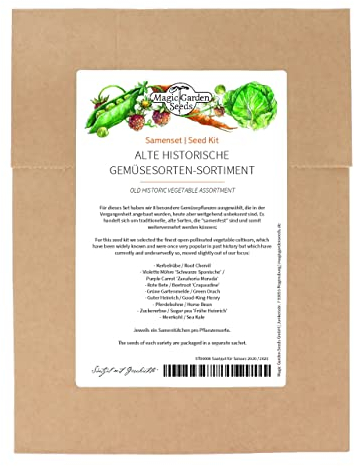 Légumes rares et historiques - kit de graines avec 8 variétés