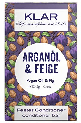 Klar Seifen fester Conditioner Arganöl & Feige 100g (für trockenes Haar), geeignet für trockenes Haar, 11185