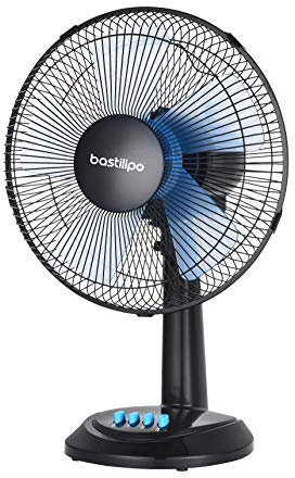 Bastilipo - Ventilateur de table 30 cm, puissance 35 W, 3 vitesses, modèle Roche