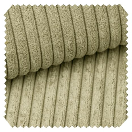 novely® PORTO - Polsterstoff in Breitcord-Optik - Ultraweicher Möbelstoff - Pflegeleichte Meterware 1 lfm | Farbe: 44 Mintgrün