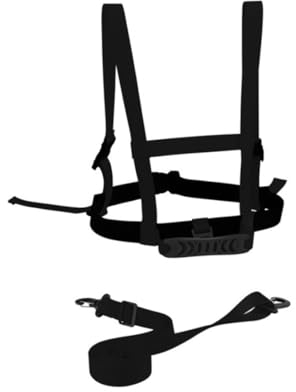 Veesper Kinder Ski -Training Kabelbaum Skigrainer Speed Control Unterricht Snowboard -Sicherheitsgürtel für Anfänger Kleinkind Ski -Kabelbaum Skating -Training Schwarz Schwarz