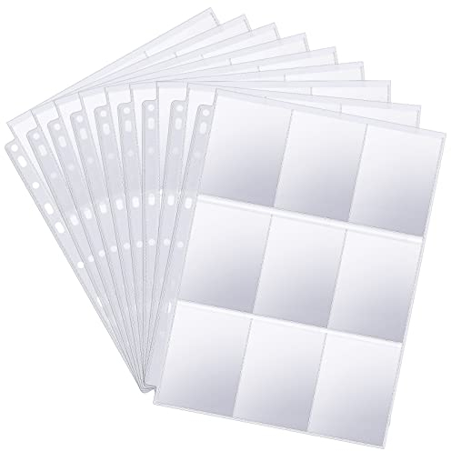 HIMOMO 50 Sammelkartenhüllen doppelseitig,900 Pockets Sammelkarten, doppelseitiger leerer Sammelordner,leere Sammelmappenfolien 11 Löcher,Sammelkartenzubehör zum Sammeln aller Arten