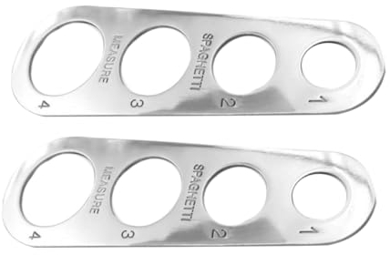 LIFKOME 2piezas Regla Medidora De Fideos De Acero Inoxidable Unidades Utensilio De Cocina Herramienta Para Medir Masa