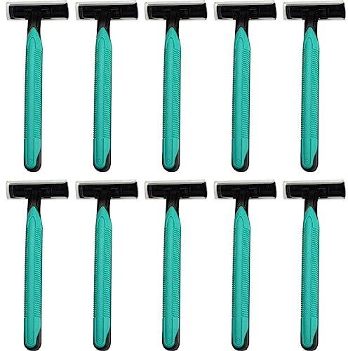 Maquinilla De Afeitar Desechable 10 Piezas Maquinillas De Afeitar Versátiles E Higiénicas para Hombres Maquinilla De Afeitar Manual Portátil Recortadora De Barba Afeitadora De Viaje con Largo