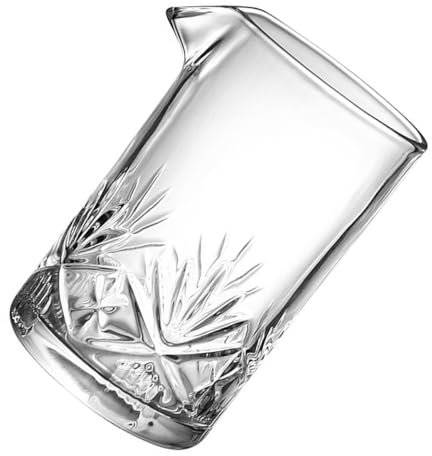 LABRIMP Mischglas Aus Kristallglas Für Cocktails Bar Mixkrug Mit Dickem Glasboden Zum Rühren Von Getränken Schnabel-design Für Einfaches Einschenken