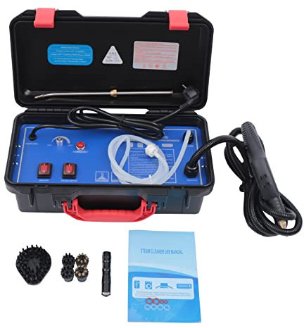 SABUIDDS Limpiador de vapor 3000 W 220 V presión de vapor: 3-3,5 bar, eléctrico, alta presión, alta temperatura, hogar, manual, portátil