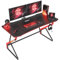 CubiCubi Gaming Desk 120 x 60cm, Computer Desk with Headphone Hook, Gaming Table for Home Office, Simple Assembly, Black