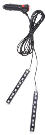 Mobestech Lumières Ambiance Intérieure de Voiture LED Rouge Ruban LED Flexible pour Décoration Automobiles Éclairage sous Tableau de Bord Installation Facile Compatible avec Divers Modèles