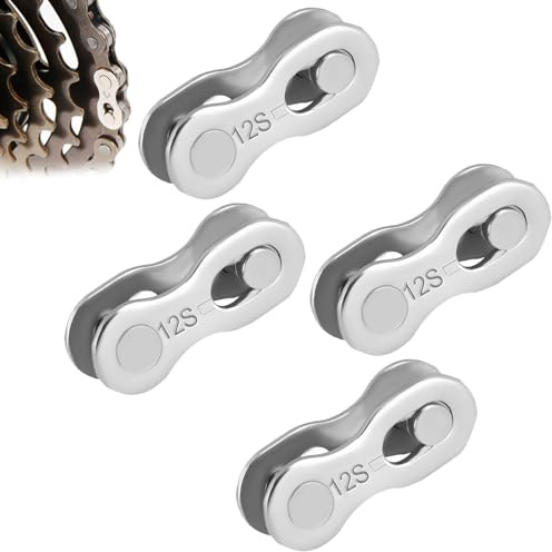 Candado de cadena de 12 compartimentos, 4 pares de cadena SRAM de 12 velocidades, eslabones de cadena de bicicleta, eslabones de bicicleta, cierre de cadena de acero, cadena de 12 velocidades para 6-7