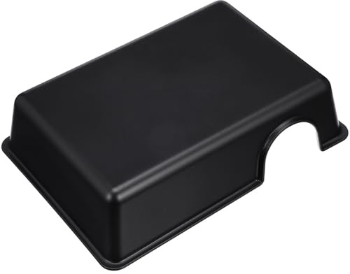 TOYANDONA Escondite para Reptiles y Cangrejos de Plástico Negro Diseño de Proporción Áurea, Resistente a Deformaciones, Adecuado para Terrarios y Acuarios en Casa