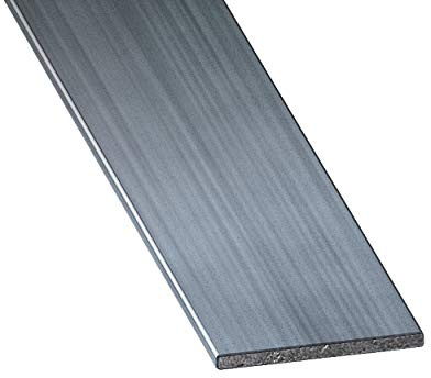 CQFD Plat acier étiré, gris, 30mm x 2mm x 1m