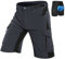 Vzteek Herren MTB Hose Fahrradhose mit Gepolstert, Schnelltrocknende MTB Shorts Mountainbike Hose Herren(Dunkelgrau,L)
