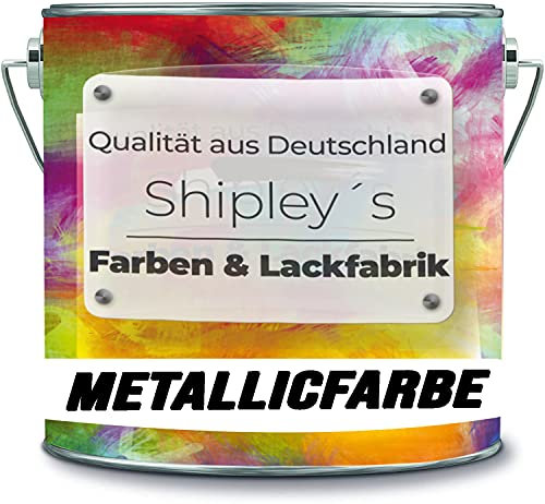 Shipley's Farben & Lackfabrik Metallisk färg invändig väggfärg sidenblank i många exklusiva högkvalitativa färger metallisk färg (2 l, hortensia)