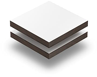 HPL Platte Weiß 6 mm - Rechteck in Abmessungen von 10x10 cm bis 110x230 cm, extrem robust, kratzfest und langlebig, ohne scharfe Kanten.