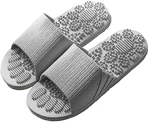 Dulameki Zapatillas de verano, Chanclas de Masaje para Mujeres Y Hombres Zapatillas,gris,42/43EU