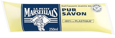 Le Petit Marseillais | Recharge Gel Lavant Mains Pur Savon (berlingot de 250 ml) – Recharge savon liquide avec 92 % d'ingrédients d'origine naturelle – Savon mains au pH neutre pour la peau