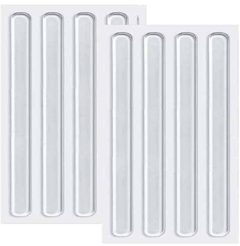 Lot de 8 Pare-Chocs de Meubles en Silicone Transparent pour Porte d'armoire, Bandes adhésives pour Pare-Chocs de Meubles, 15 cm, Pare-Chocs Transparents pour Protection de Meubles et de Portes