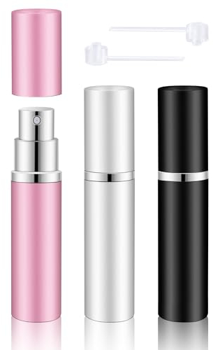 BELEVO Travel Perfume Atomiser Bottle Set - 3 Portable 5ml Mini Spray Bottles for Aftershave, Pocket, Handbag - Refillable Must-Have