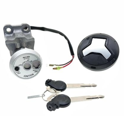 Cerradura Encendido Motocicletas Cerradura Del Interruptor De Encendido Tapa Del Tanque De Combustible Y Gasolina Cerradura Para Yamaha Para NMAX 155 NMAX155 2015-2019 Cubierta De Cerradura Con Llave