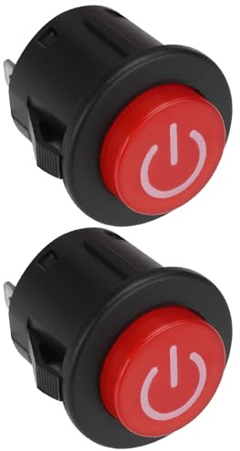 VGOL 2 interruttori a pulsante di accensione a 3 pin, 12 V, per auto elettriche per bambini, telecomando RC auto elettrica (26 mm)