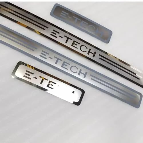 4 Uds Acero Inoxidable Decoración para estribos Protectores de Umbral de Puerta de Coche Compatible con para Renault Austral Arkana E-Tech Hybrid Accessory 2019-2026