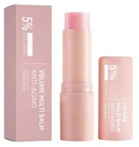 PDRN Collagen Korean Pink Collagen Multi-Function Stick - Anti-Aging Filling Omedelbar Effekt - Icke-klibbig snabbabsorberande fuktgivande - sminkbas för läppar, ögon och nacke
