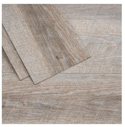 INMOZATA 36pcs/5.02m²Self Adhesive Flooring(Taupe Grey Oak)