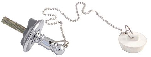 Kingston Brass CC1111 Vintage Rubber Stopper Chain and Attachment for CC1001, Polished Chrome