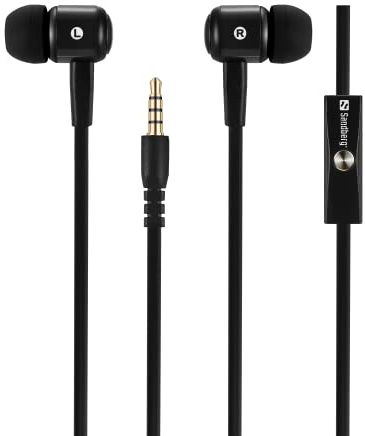 Sandberg 125-62 Auricolari con Microfono, Nero