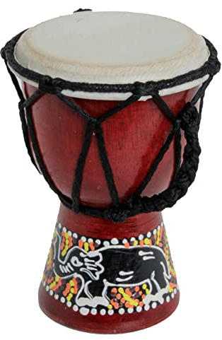 Kleine 15cm Deko Djembe Bongo Trommel Elefant Trommel