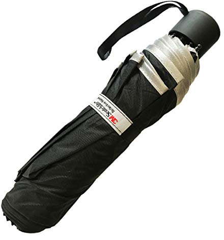 Salzmann Parapluie pliable - Parapluie compact et réfléchissant avec protection UV - Fabriqué avec Scotchlite 3M