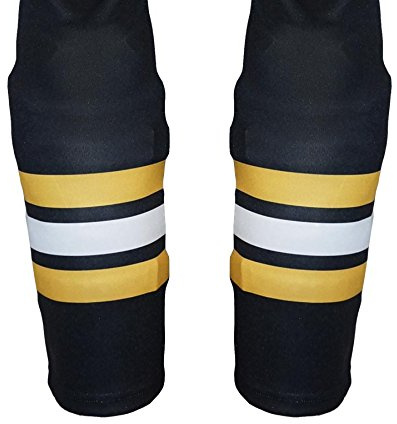 STEEL Calzettoni per hockey su ghiaccio, sublimati, colore nero