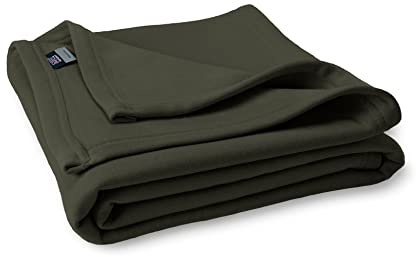 MV Sport Lightweight Sweatshirt Blanket Throw – Warm & Cozy, Breathable Oversized Fleece Knit, Couch, Bed, Travel, Cold Nights, and Outdoors – Soft Light Weight Blanket 54 x 84 Dusty Olive