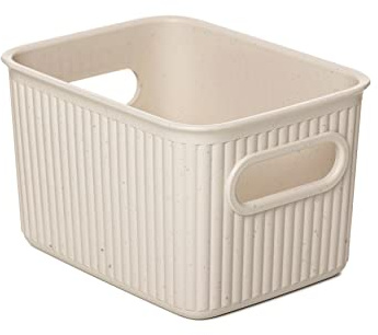 Tatay Cesta Almacenaje Plastico 1,5 L Baobab | Caja Organizadora | Asas Integradas | Diseño Compacto y Versátil | Plástico 100% Reciclado Libre de BPA | 3,5x4,5x6.5 cm, Ecohome