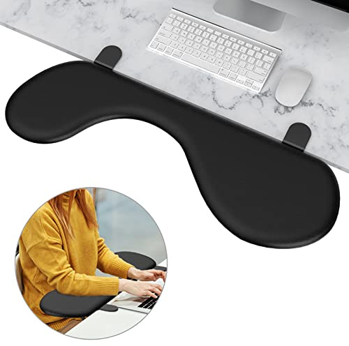 eulps Vikbar skrivbordsbricka, armstöd för skrivbord, ergonomiskt underarmsläder, mjukt armstöd, handled och armbågsskydd för hem och kontor, enkel skrivning och smärtlindring