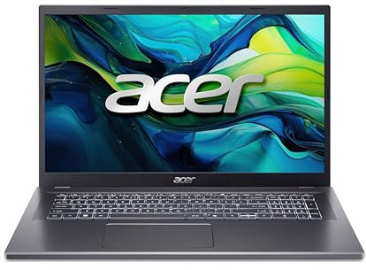 acer Aspire 17 (A17-51M-503B) Laptop, 17 FHD IPS Display, Intel Core i5-1334U, 16 GB RAM, 512 GB SSD, Intel Iris Xe Graphics, Windows 11, QWERTZ Tastatur, grau